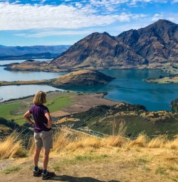 Guest looking over Lake Wanaka