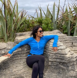 Guest at Punakaiki pancake rocks, West Coast New Zealand