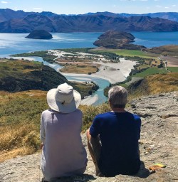 Guests overlooking Lake Wanaka