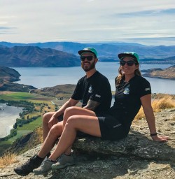 Guides looking out over Wanaka
