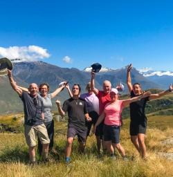 Happy guests up Rocky Mountain