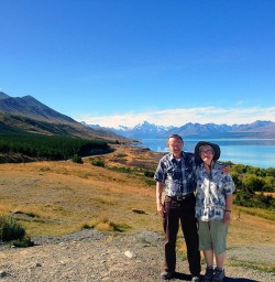 hikers at mount cook national park new zealand