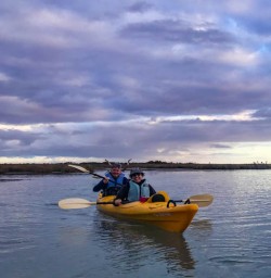 Paddling Okarito lagoon