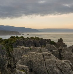 Punakaiki pancake rocks and blowholes, West Coast New Zealand