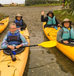 11. Guests kayaking Okarito Lagoon