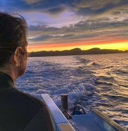 11. Sunrise on dolphin swim boat