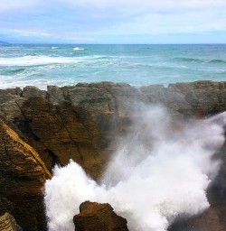View on Punakaiki Pancake Rocks