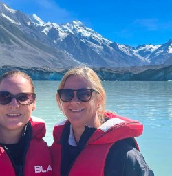 Glacier lake boat tour.