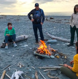 Beach bonfire Okarito