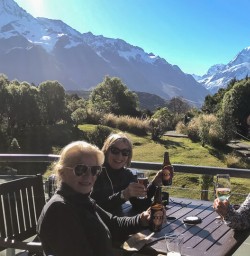 Cheers at Aoraki Mount Cook, Canterbury New Zealand