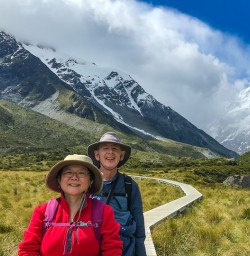 Couple on Hooker Valley boardwalk