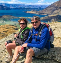 Couple up Rocky Mountain