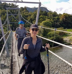 Crossing the Punakaiki river, Paparoa National Park West Coast New Zealand