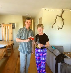 A toast at Okarito Lodge