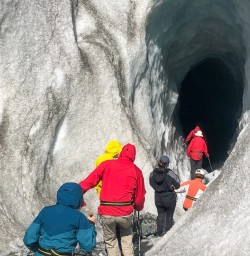 Exploring the Tasman Glacier, Canterbury New Zealand