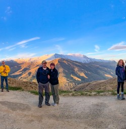 Golden hour on top of the Crown Range