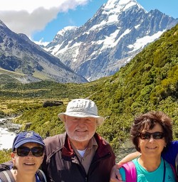 Group at Aoraki Mount Cook, Canterbury New Zealand