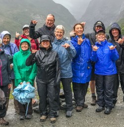 Group at Franz Josef Valley, West Coast New Zealand