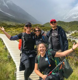 Group hike Mount Cook National Park
