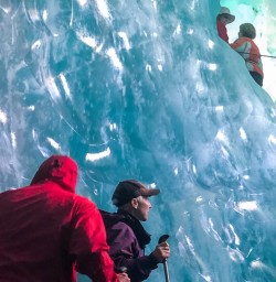 Exploring the Tasman Glacier, Canterbury New Zealand