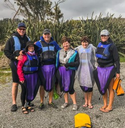 Group at Okarito Lagoon, West Coast New Zealand