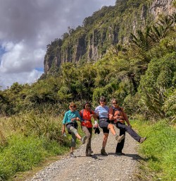 Group at Paparoa National Park, West Coast New Zealand