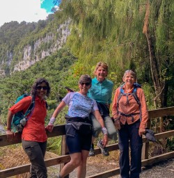 Group at Porarari river, Paparoa National Park West Coast New Zealand