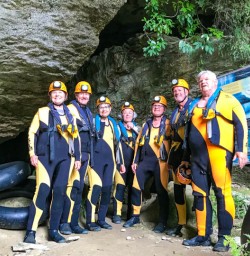 Group tour of Charleston Caves