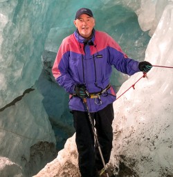 Guest at Tasman Glacier, Canterbury New Zealand