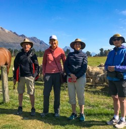 Guests with animals at Mount Nicholas