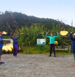 Kayaking at Okarito Lagoon