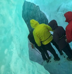 Exploring the Tasman Glacier, Canterbury New Zealand
