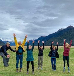 Jumping in eglinton valley