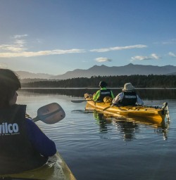 Kayaking at Okarito Lagoon, West Coast New Zealand