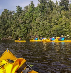 Kayaking at Okarito Lagoon, West Coast New Zealand
