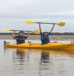 Kayaking at Okarito Lagoon, West Coast New Zealand