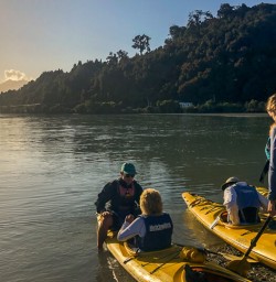 Kayaking at Okarito Lagoon, West Coast New Zealand