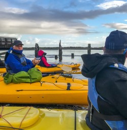 Kayak tour at Okarito Lagoon, West Coast New Zealand