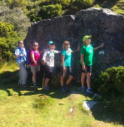 Our 5 ladies 'rocking it' on the Hooker Valley Track