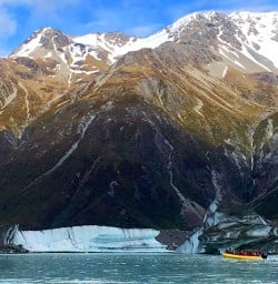 Glacier Boating at Mount Cook
