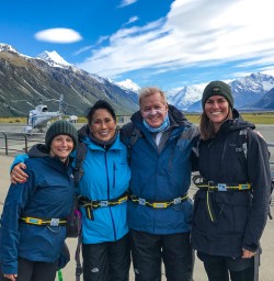 Setting off on heli hike Mt Cook