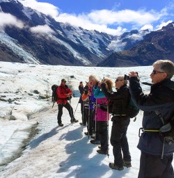 heli hiking on the tasman glacier new zealand