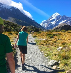 Walking the Hooker Valley in the Aoraki/Mt Cook National Park