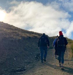 12. Guests heading up Rock Peak