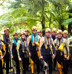 12. Punakaiki whole group Tubing