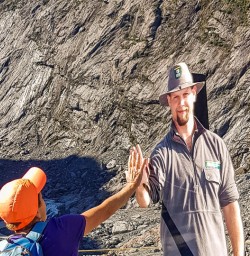 Check at Franz Josef Glacier, West Coast New Zealand