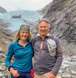 Couple at Fox Glacier Valley Track, West Coast New Zealand