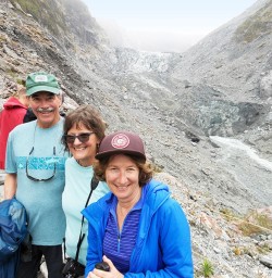 The three Masterpiecers at Fox Glacier
