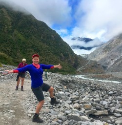 Jess being all foxy at Fox Glacier