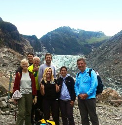 Watching the ice carve the mountains at Fox Glacier